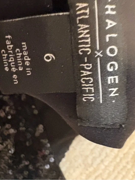 Halogen Black Sequin Long-Sleeve Jumpsuit - Picture 3 of 4